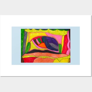 Abstract Art Multicoloured Golden Highness Posters and Art